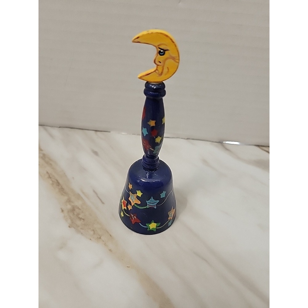 Vintage Department 56 Handpainted Wooden Bell Ornament RARE